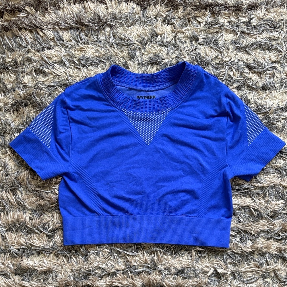 IVY PARK Bold Royal Blue Seamless Crop Top